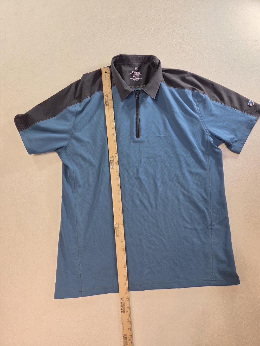 KUHL Shadow Polo XXL Blue Performance Shirt - Picture 5 of 7
